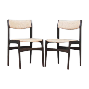 ensemble de deux chaises en chêne, design danois, années 70, fabriqué au Danemark