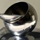Space age ashtray in chrome metal, 1970s design.