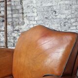 Pair of leather club chairs