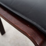 Leather footrest, Danish design, 1960s, production: Denmark