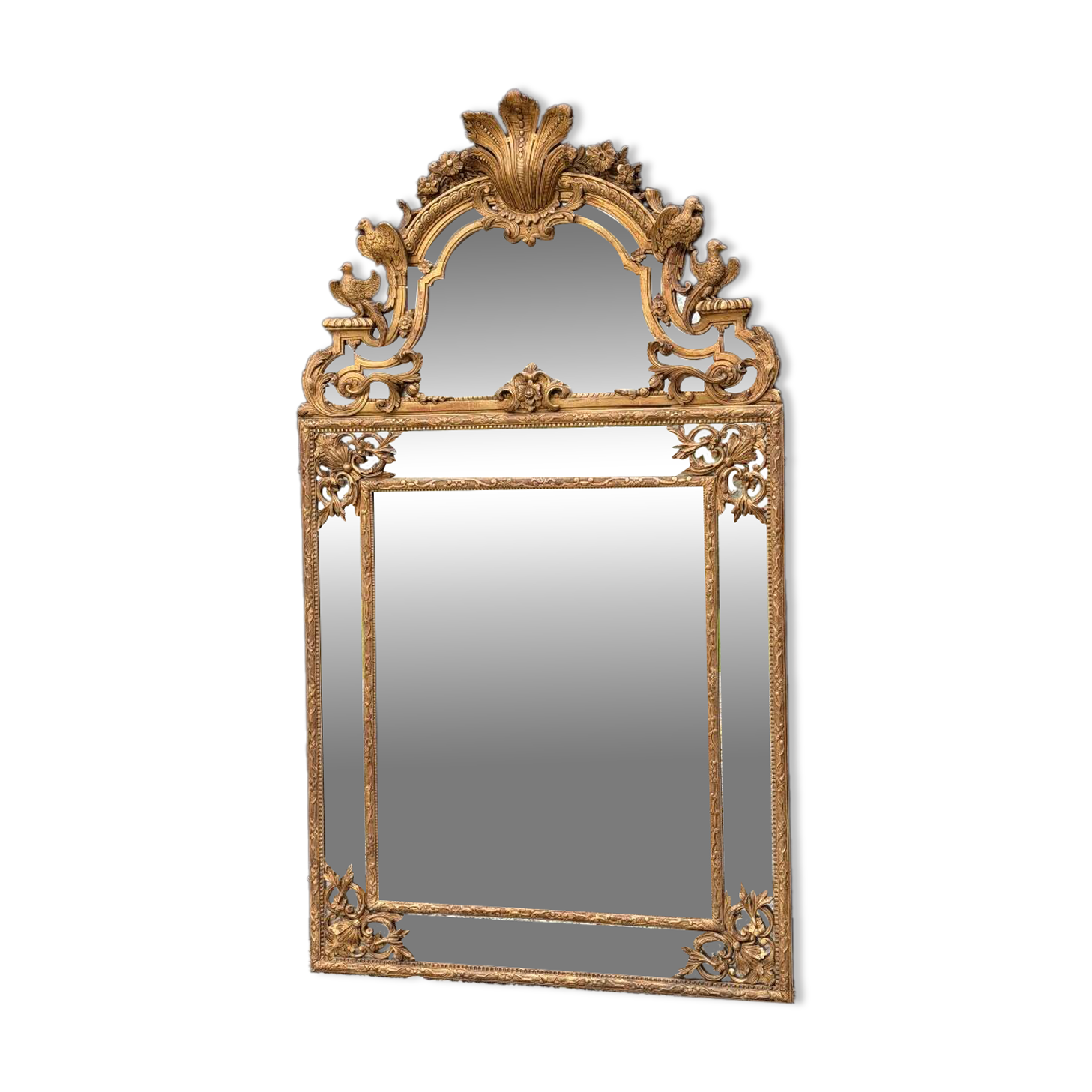 Regency style mirror in gilded wood, 19th century