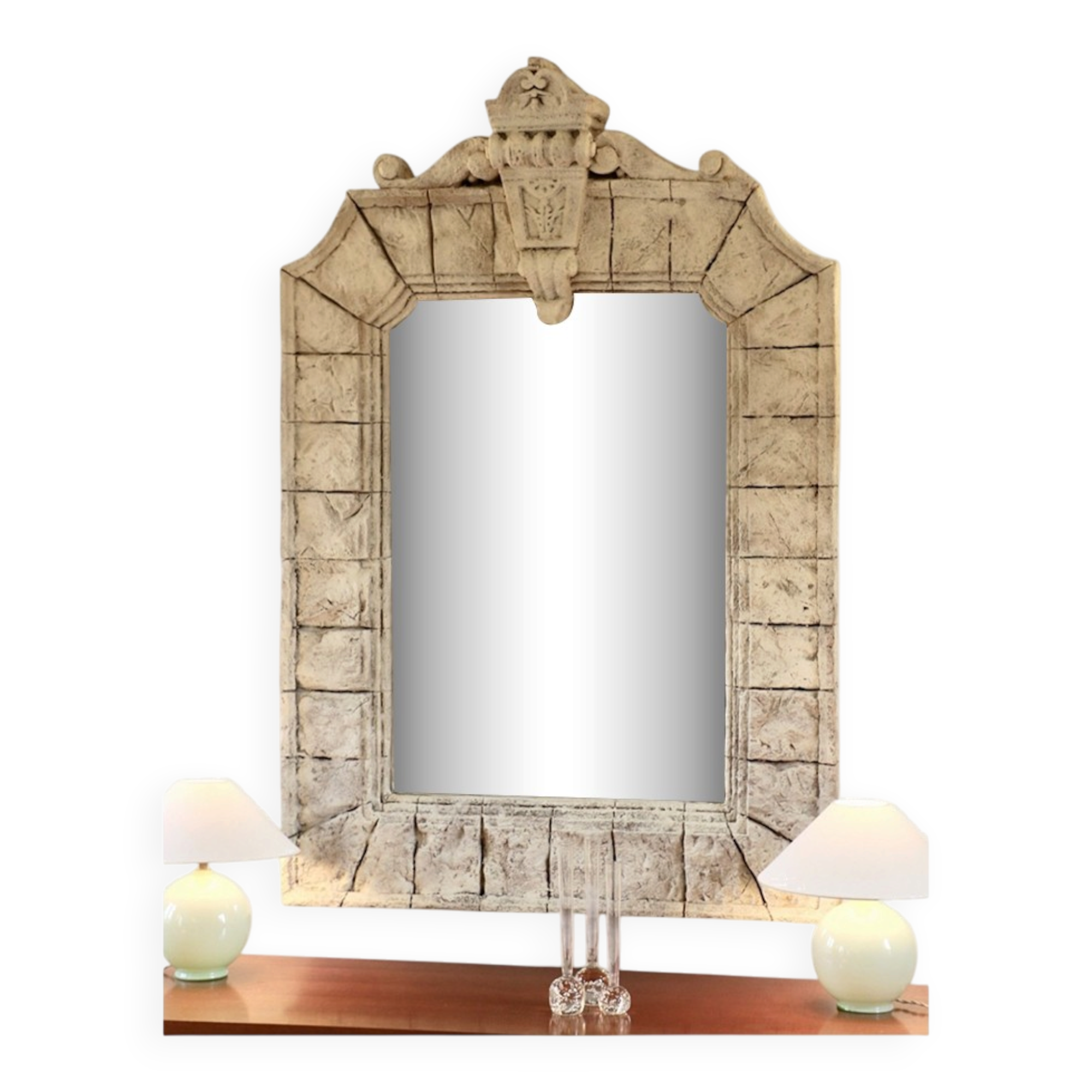 An antique decorative mirror. France 1950s.