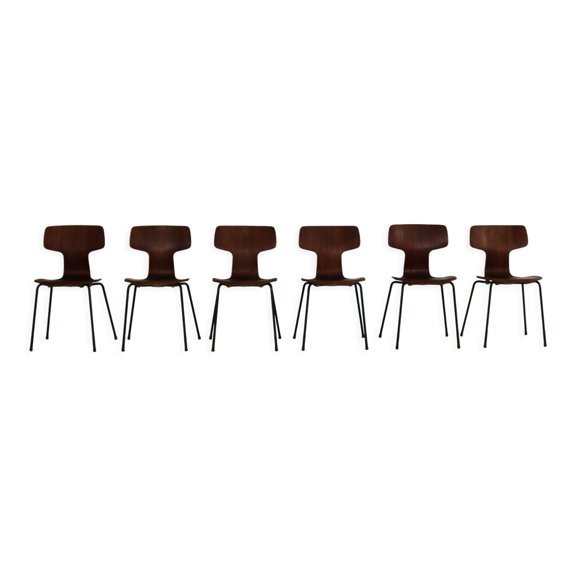 Set of 6 dining chairs model 3103 by Arne Jacobsen