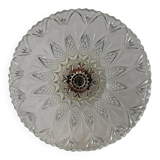 Large vintage chiseled glass wall light