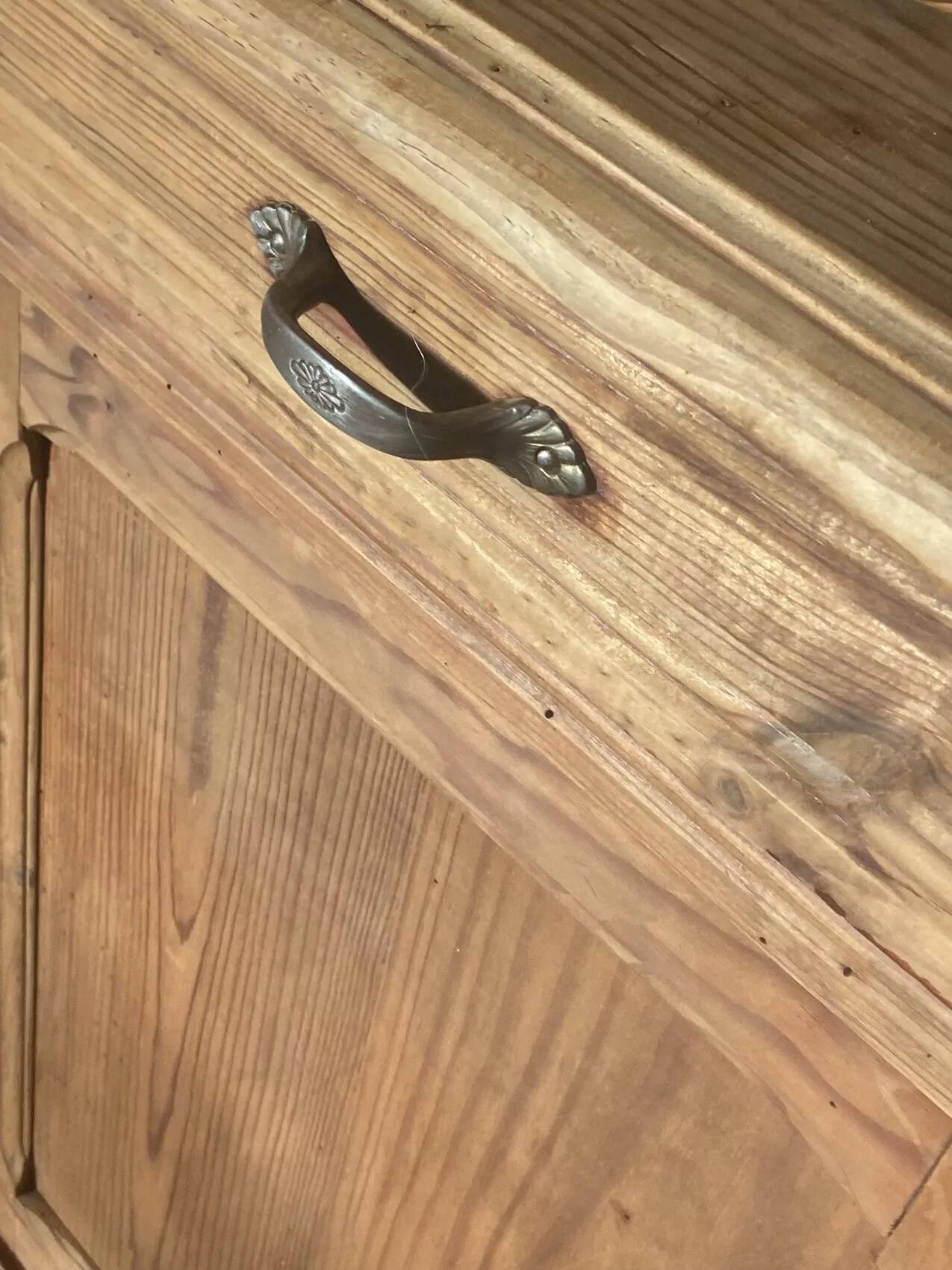 Antique sideboard in waxed pine, country house style