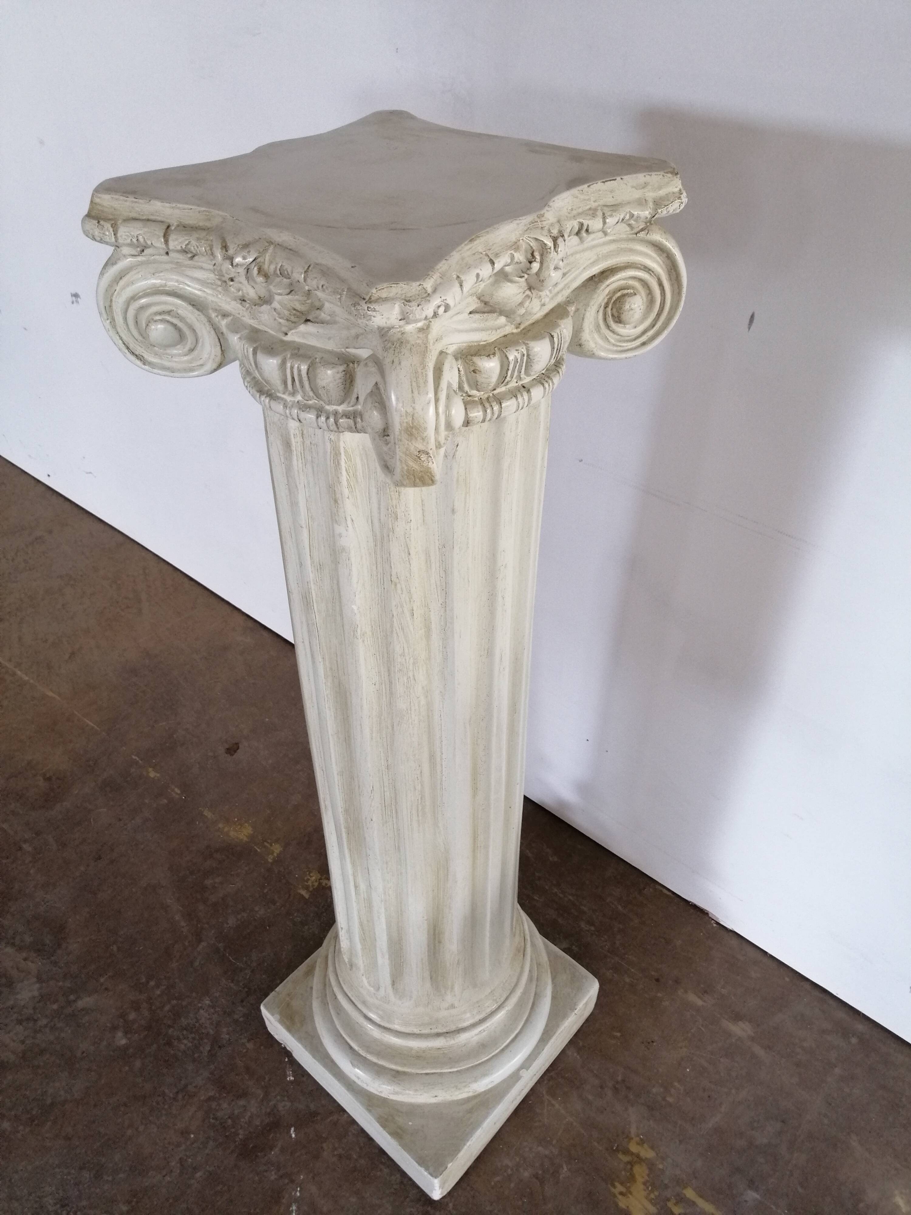 Plaster stele column