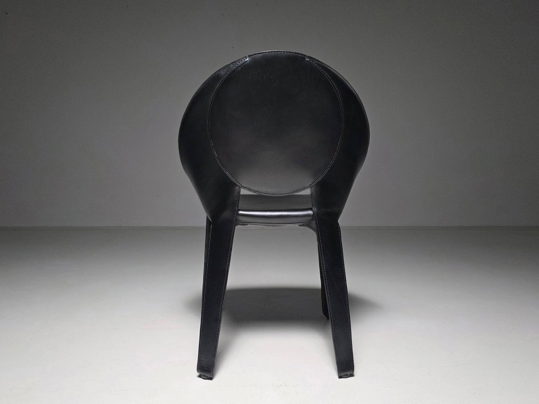 Set of six "Lira" dining chairs by Mario Bellini for Cassina, Italy, 1980s.