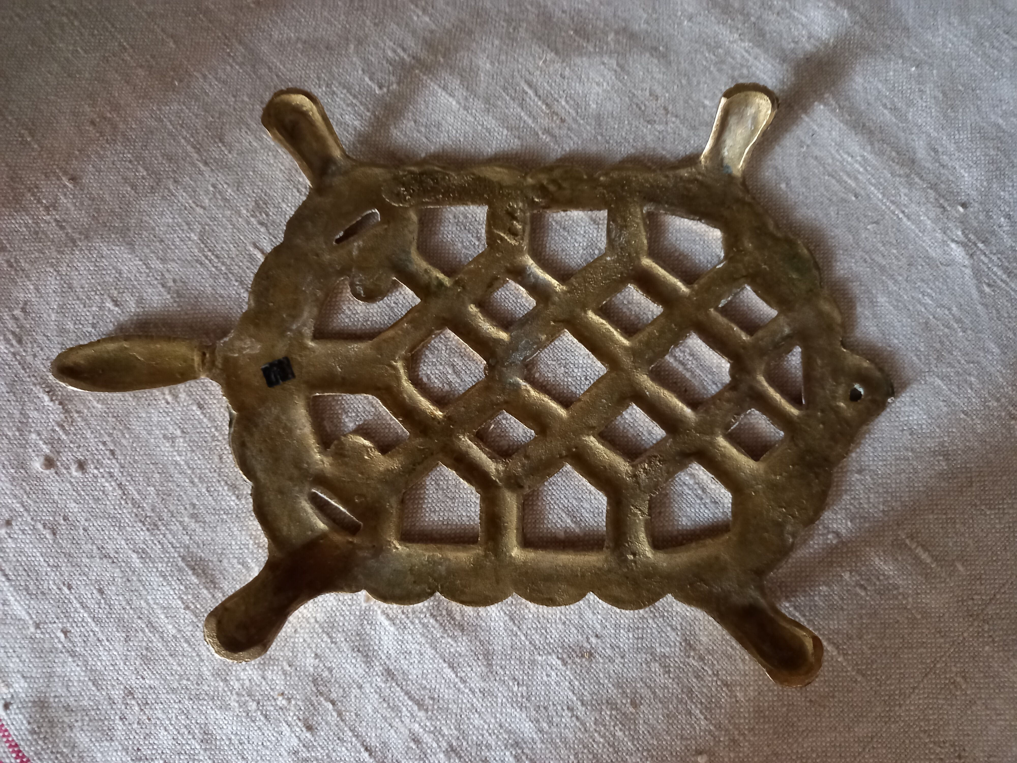 Brass turtle flat bottom
