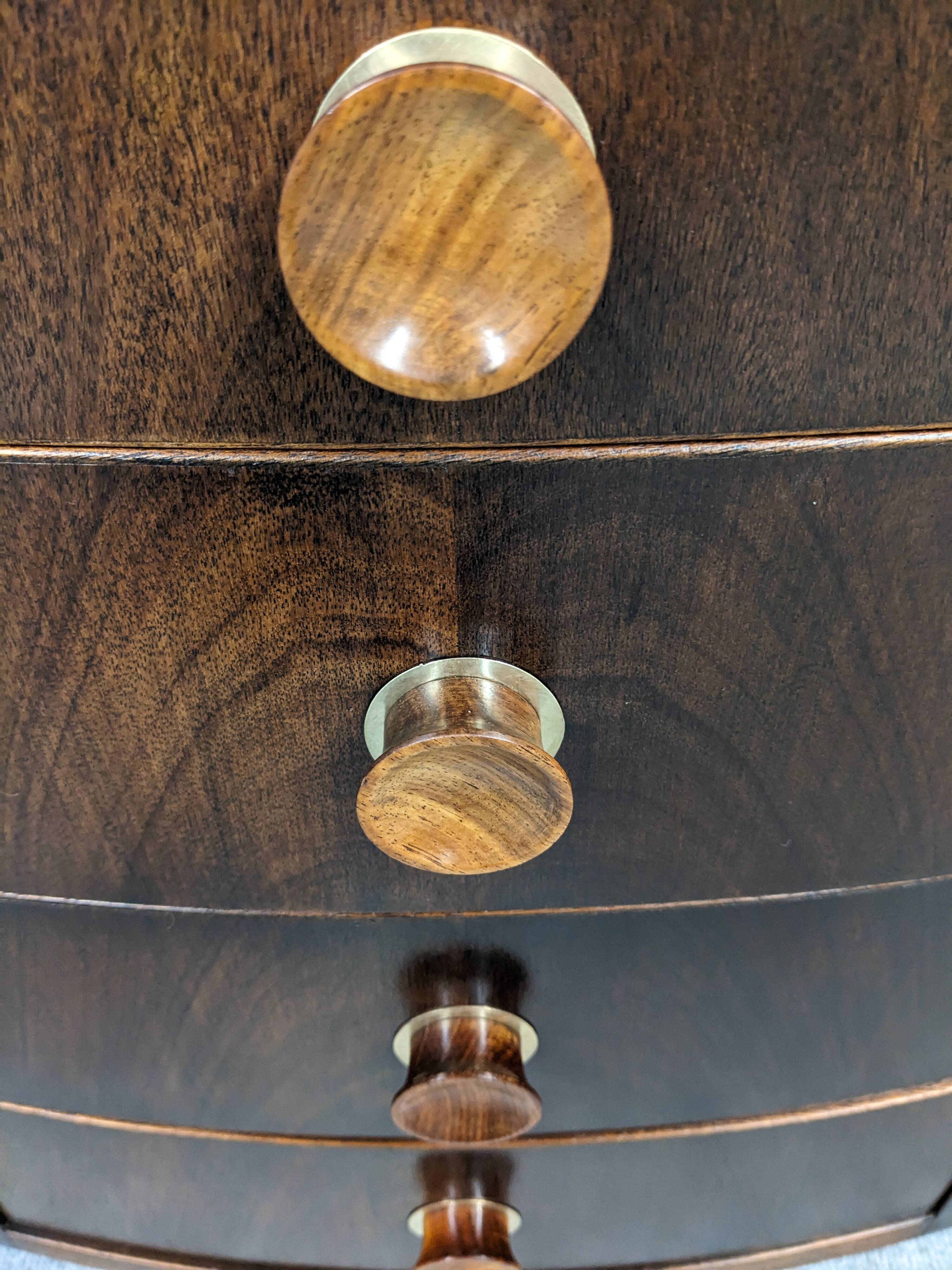 Pair of Art Deco rosewood bedside tables circa 1930