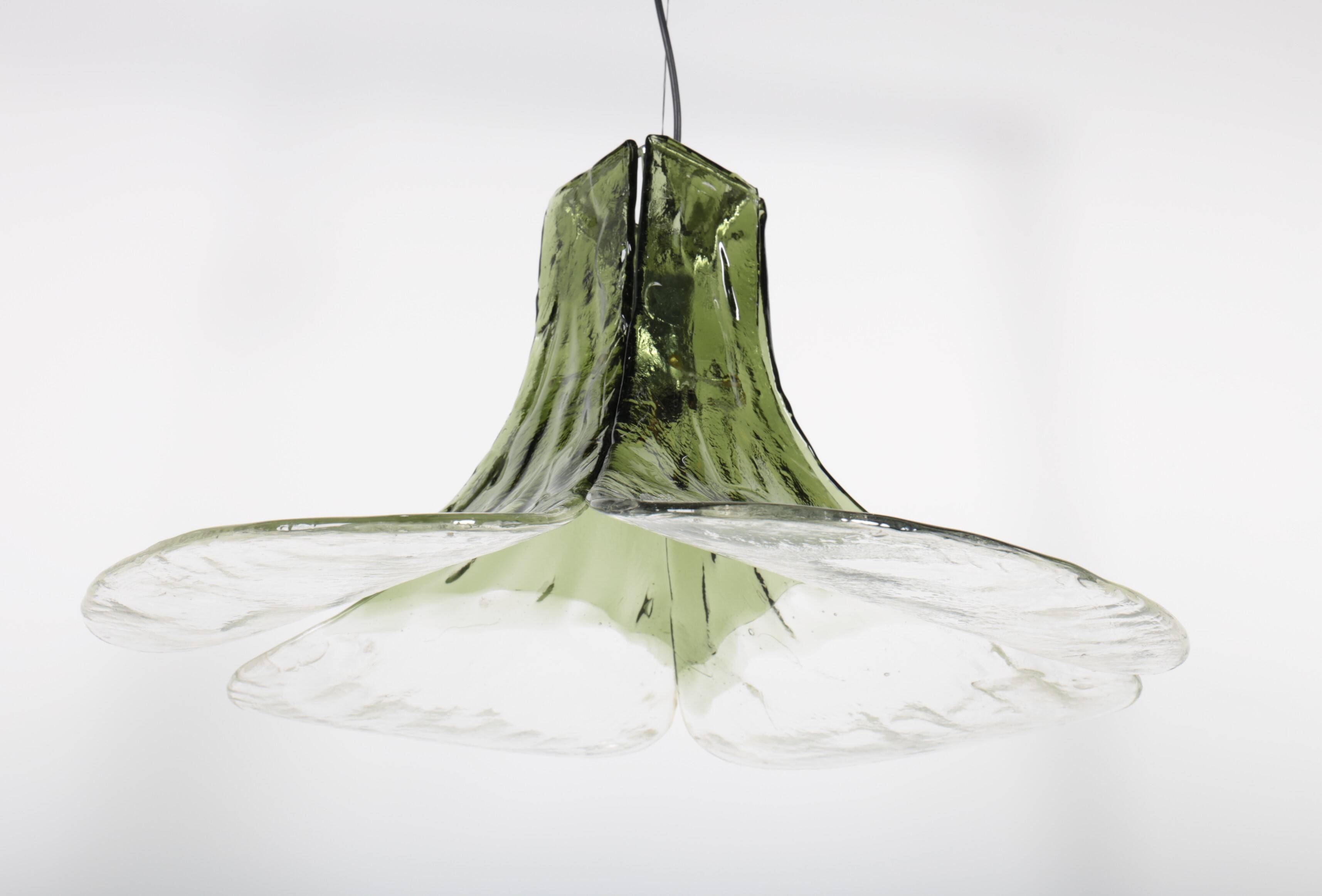 LS 185 pendant light by Carlo Nason for Mazzega, Italy, 1970s