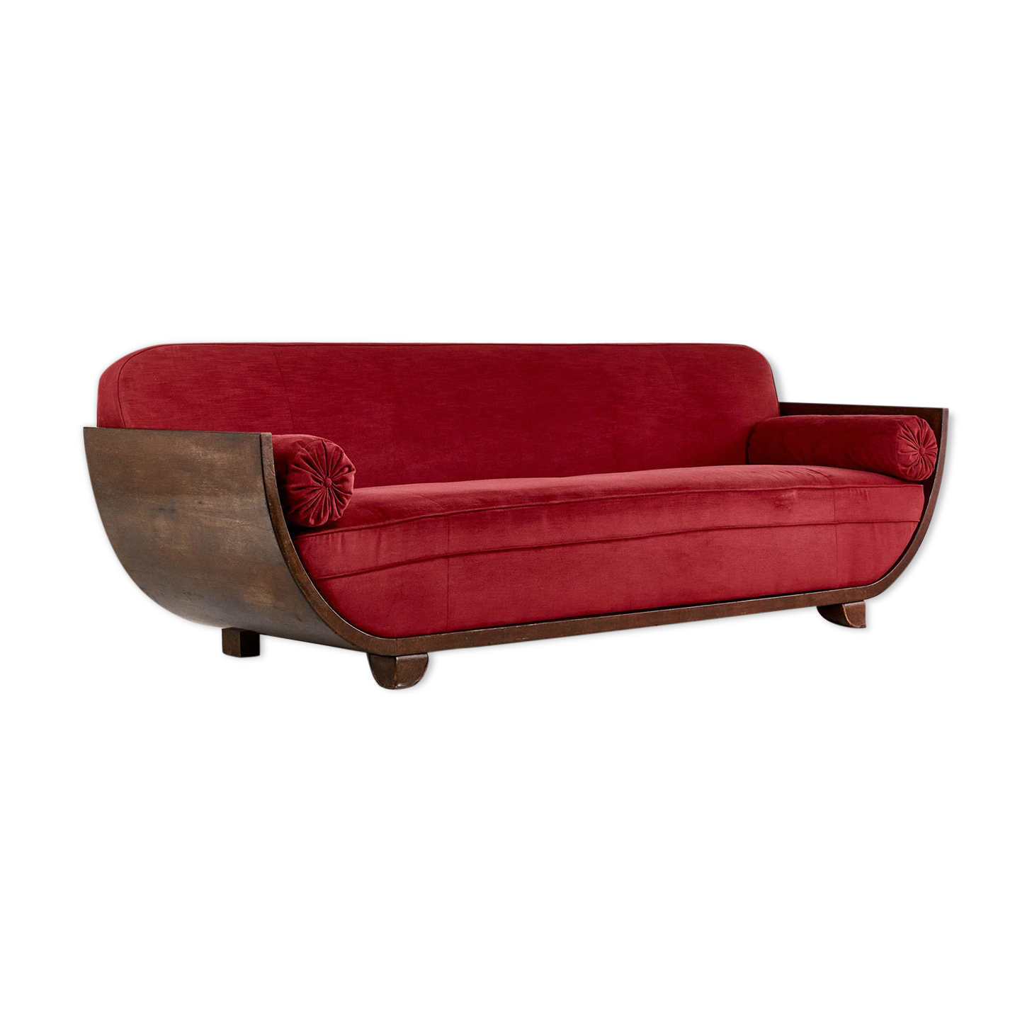 Gondole Art Deco period bench, France 1930