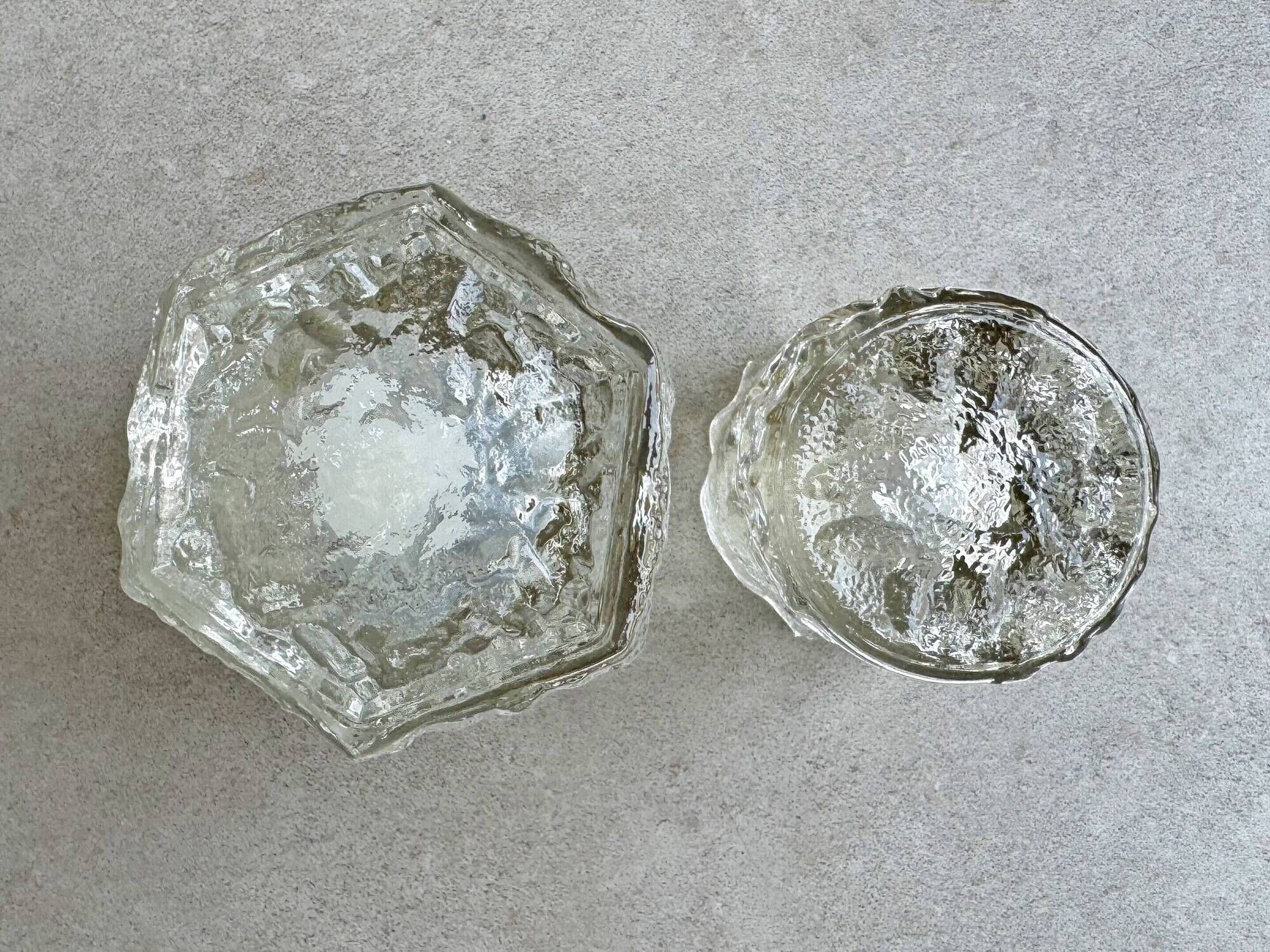 2 Vintage Scandinavian ice class candle holders