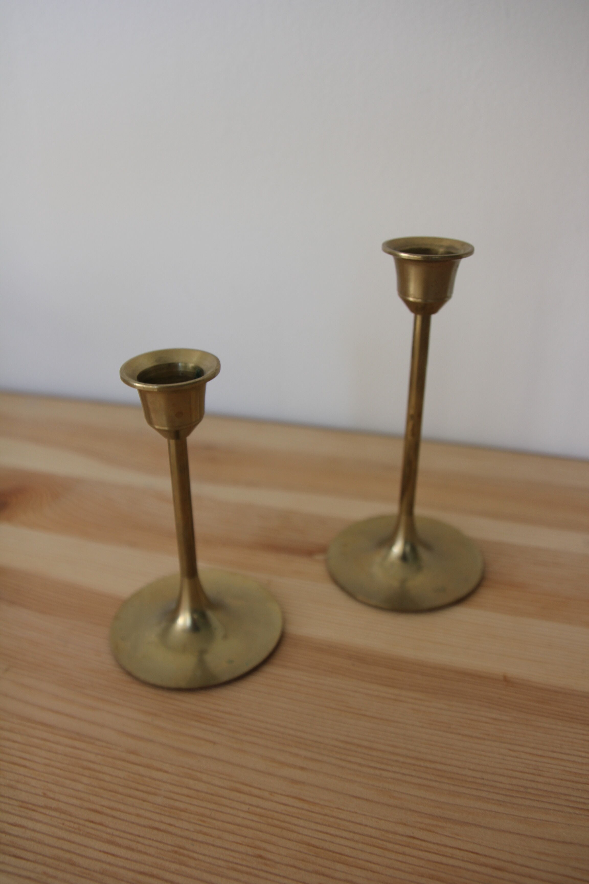 Brass candle holders