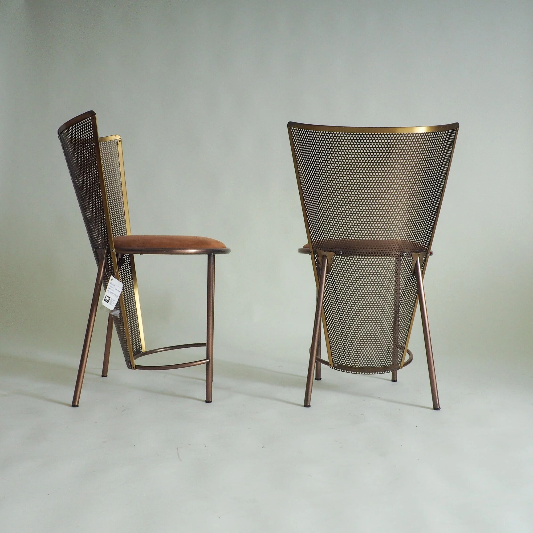 Set of 2 Sevilla EXPO '92 chairs by Frans Van Praet for Belgochrom (#35 & #36 /100)