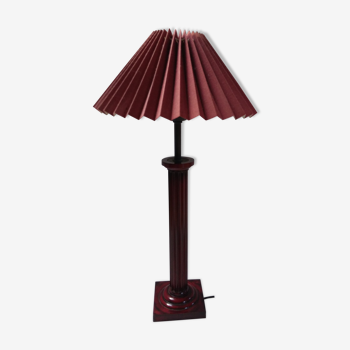 Lampe  sur pied colonne bois