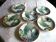 6 Assiettes anciennes en barbotine de saint Amand terre de fer asperge