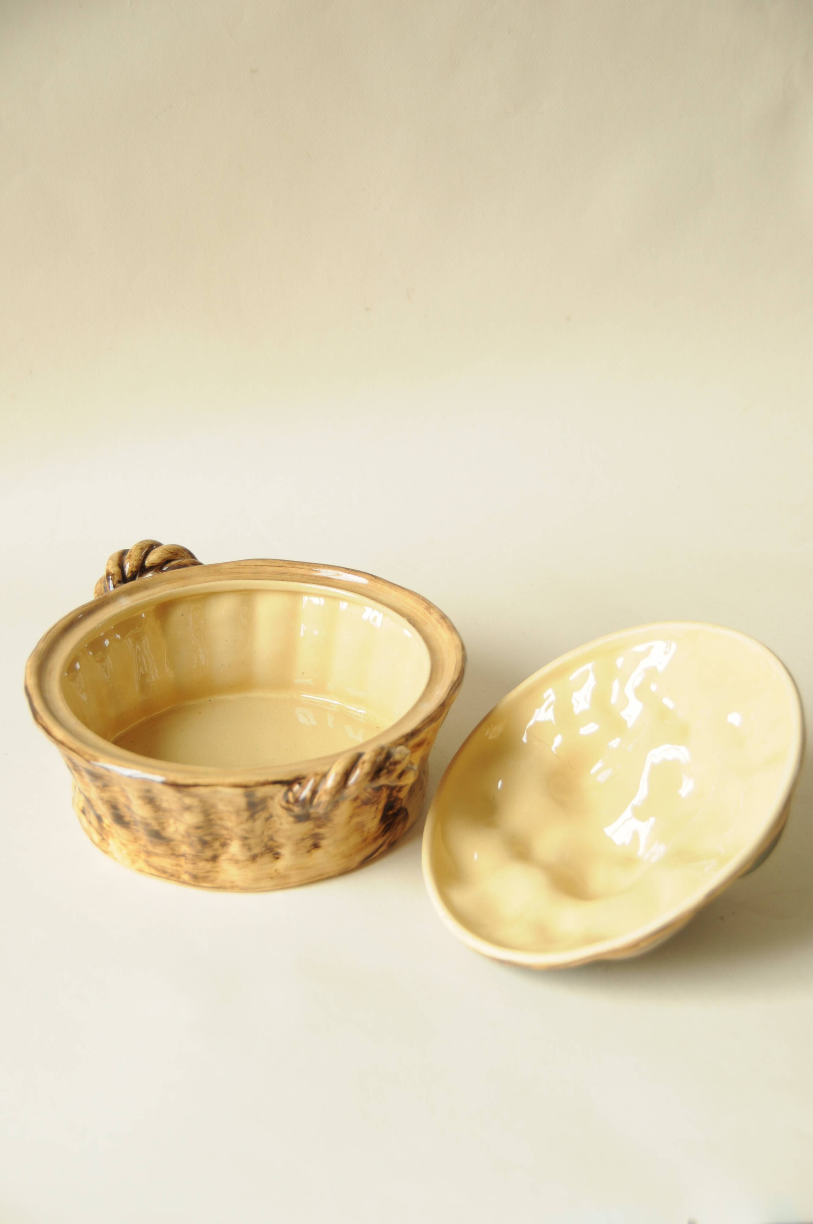 Terracotta Fruit Basket – Polychrome Trompe-l’Œil – Soufflenheim