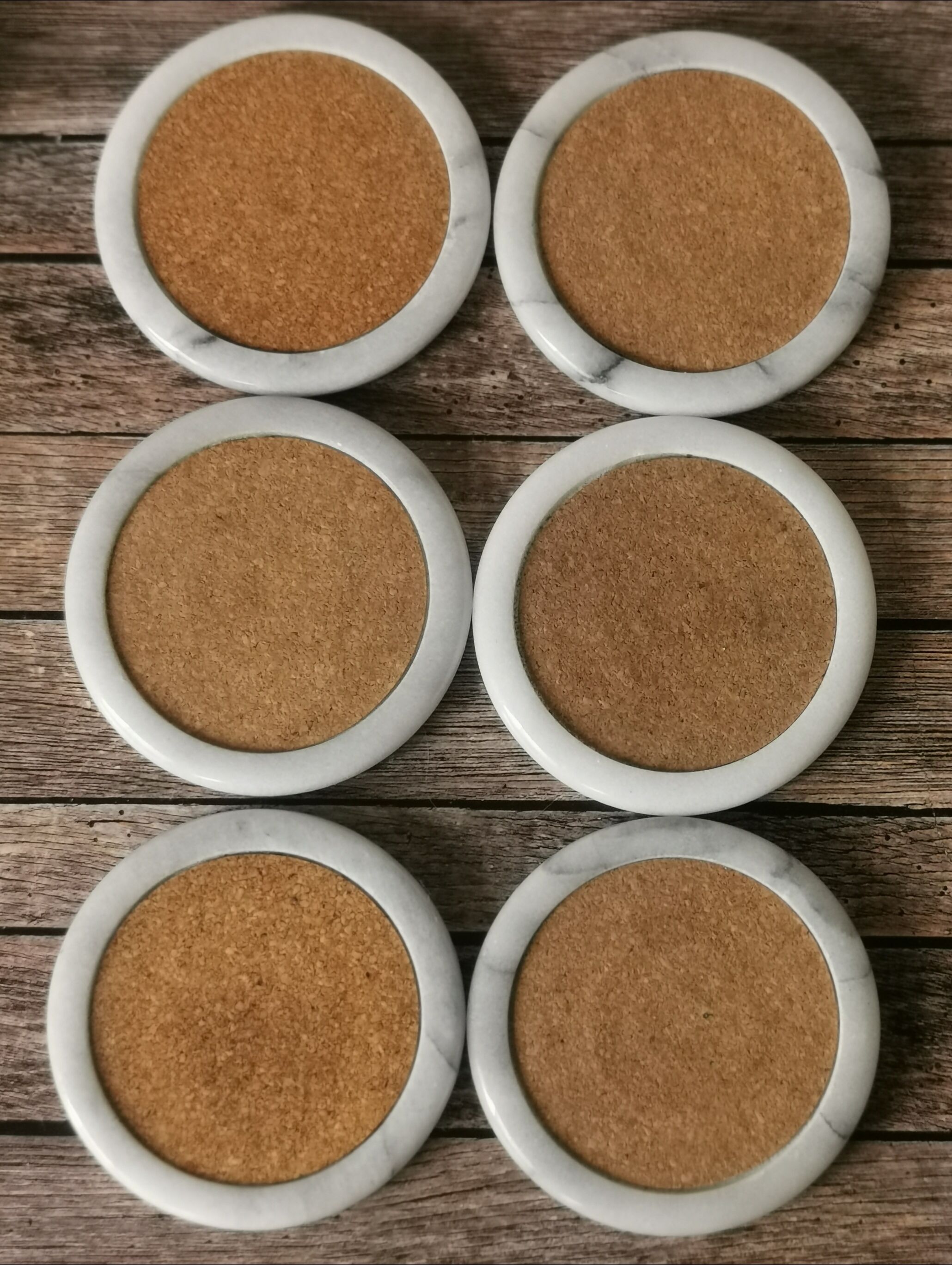 Ashtray and marble under glass