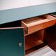 Vintage wooden low sideboard, compass feet