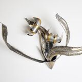 Flower wall lamp by Isabelle & Richard Faure, 1970s