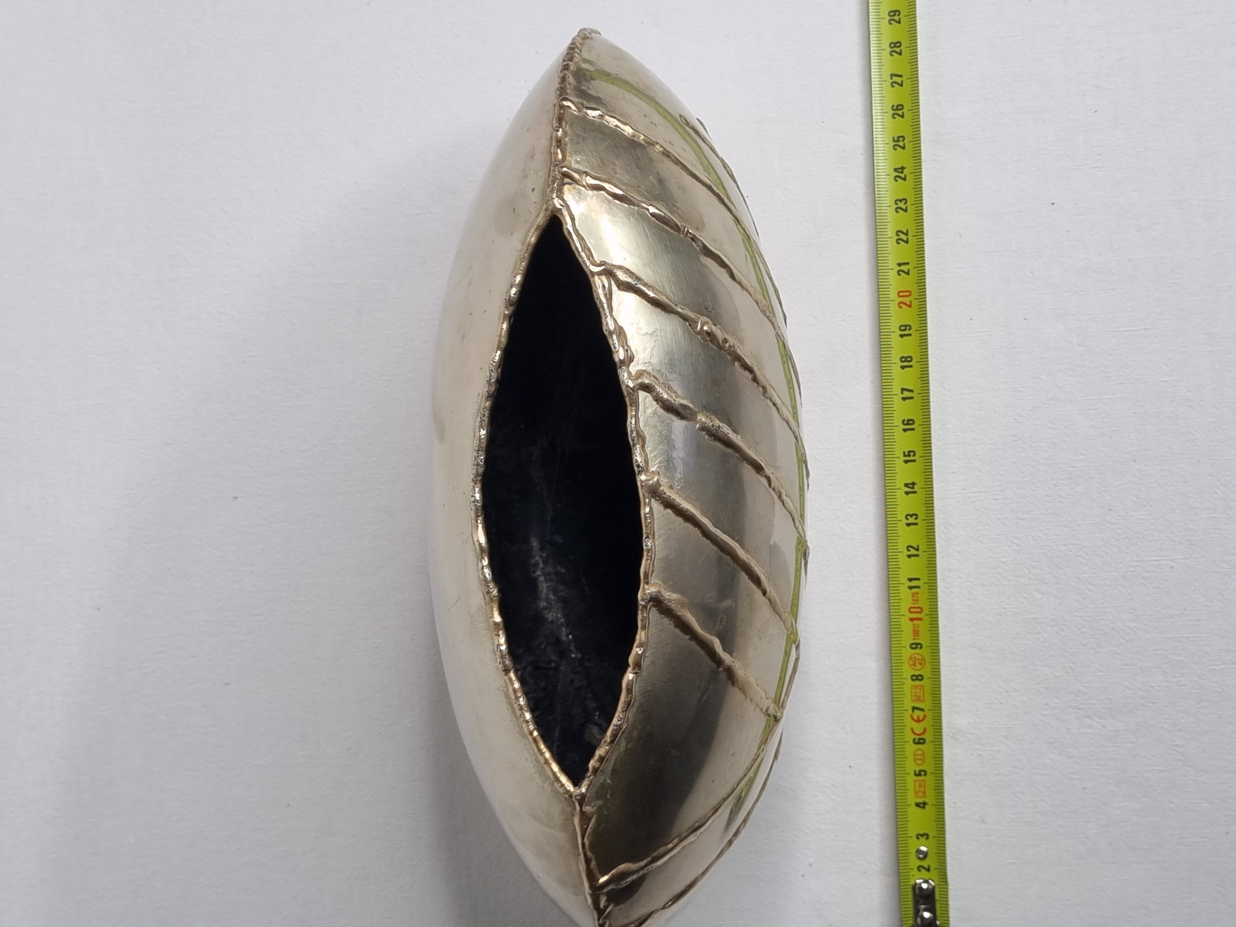 Design brass vase signed Zaza, 29 cm