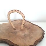 Vintage cheese platter - Tree stump cake - 1970