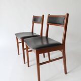 Pair of denmark chairs scandinavian design 1960s vintage 70s 1970s