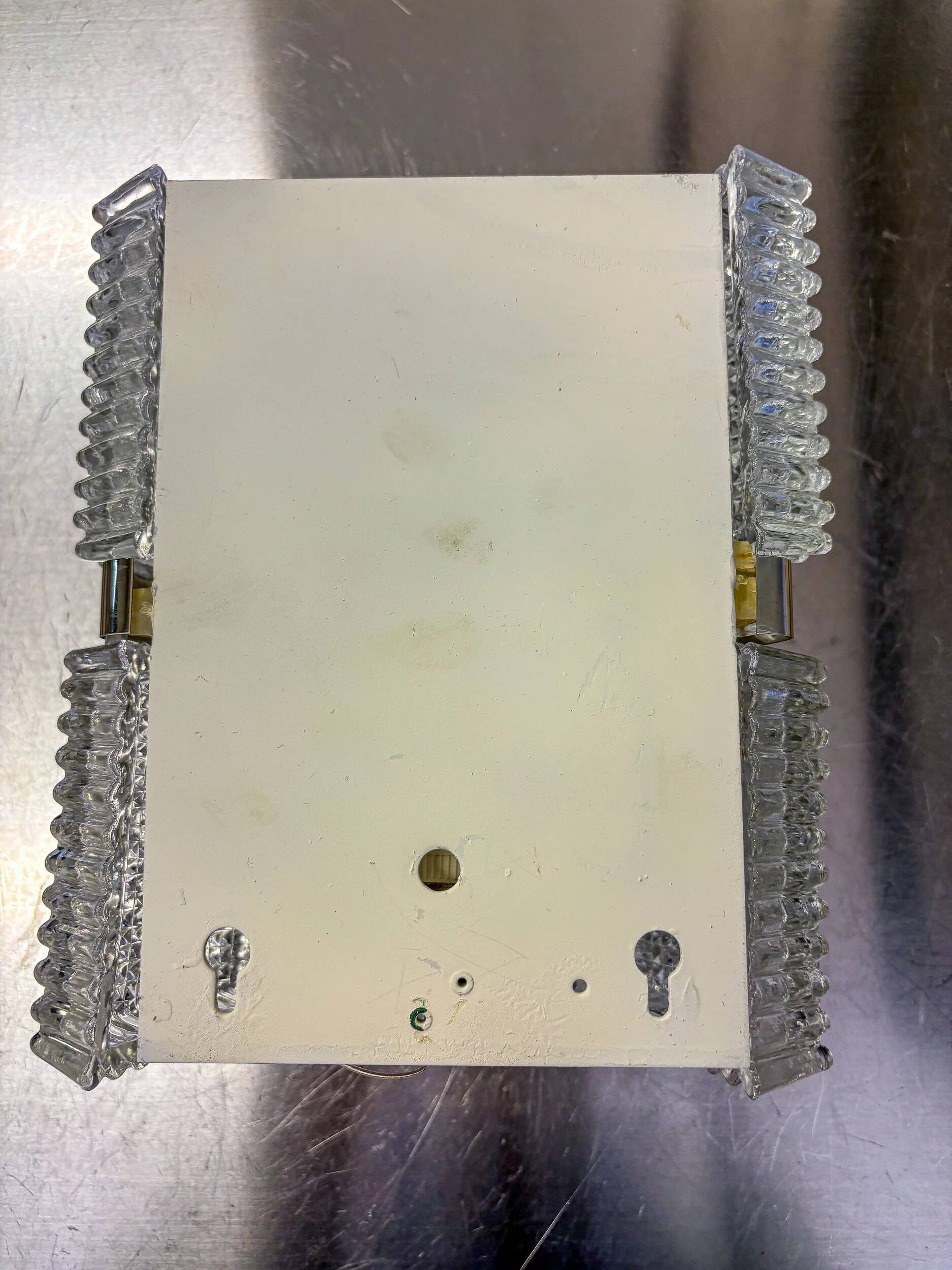 Pair of sconces by Kaiser Leuchten, frosted glass, Germany, 1960