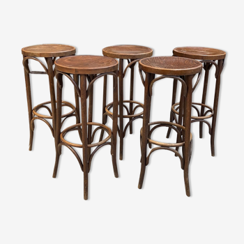 Suite of 5 bar stools