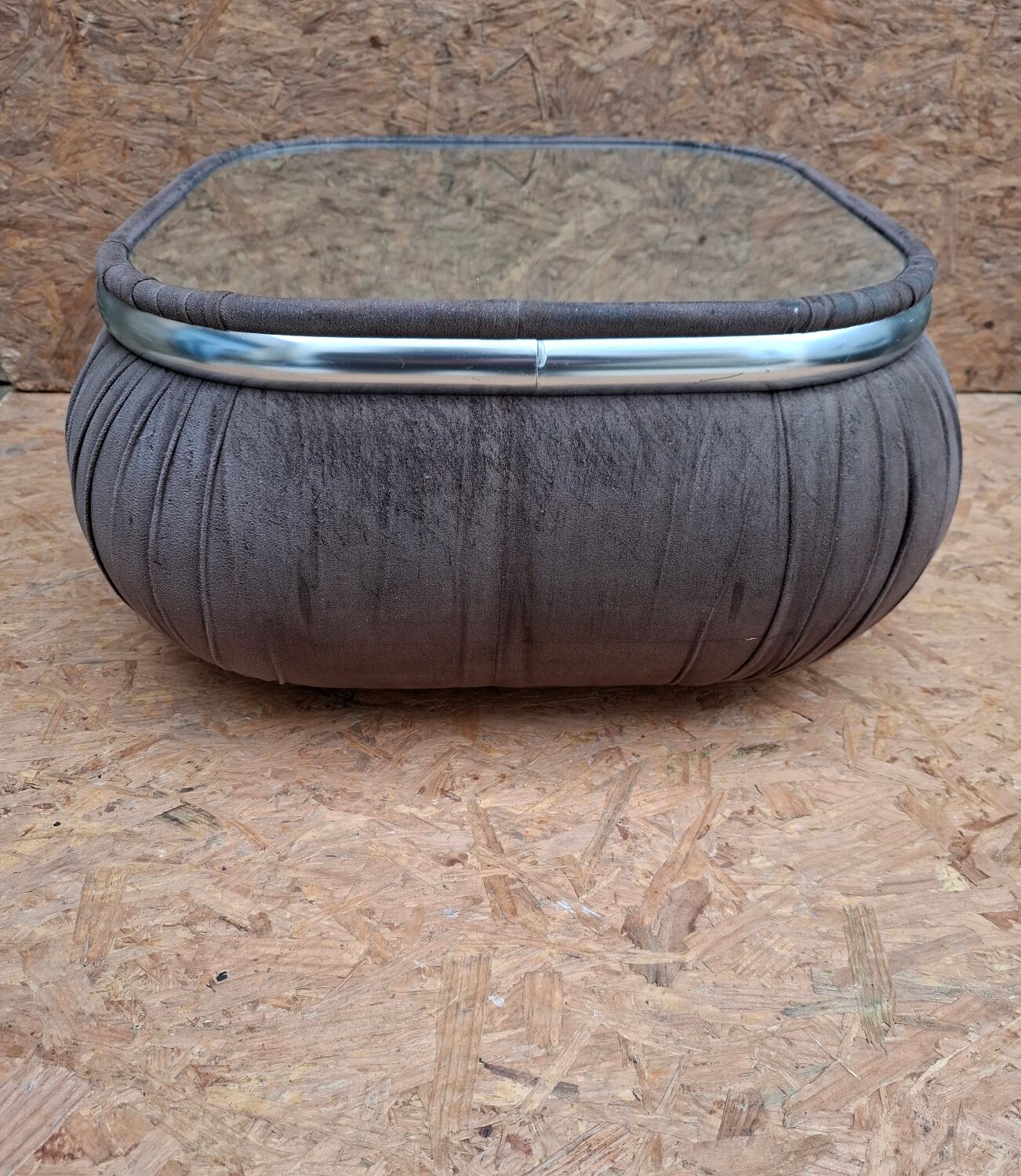 Velvet and mirror coffee table