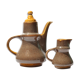 Jug and milk jug, Opal coffee service, designed by A. Sadulski, Poland, 1960s