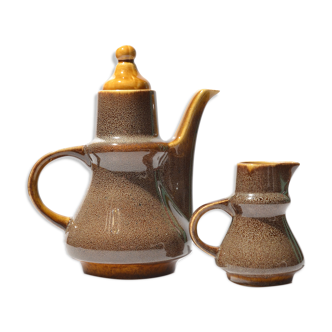 Théière et pichet à lait, service de café Opal, conçu par A. Sadulski, Pologne, années 1960