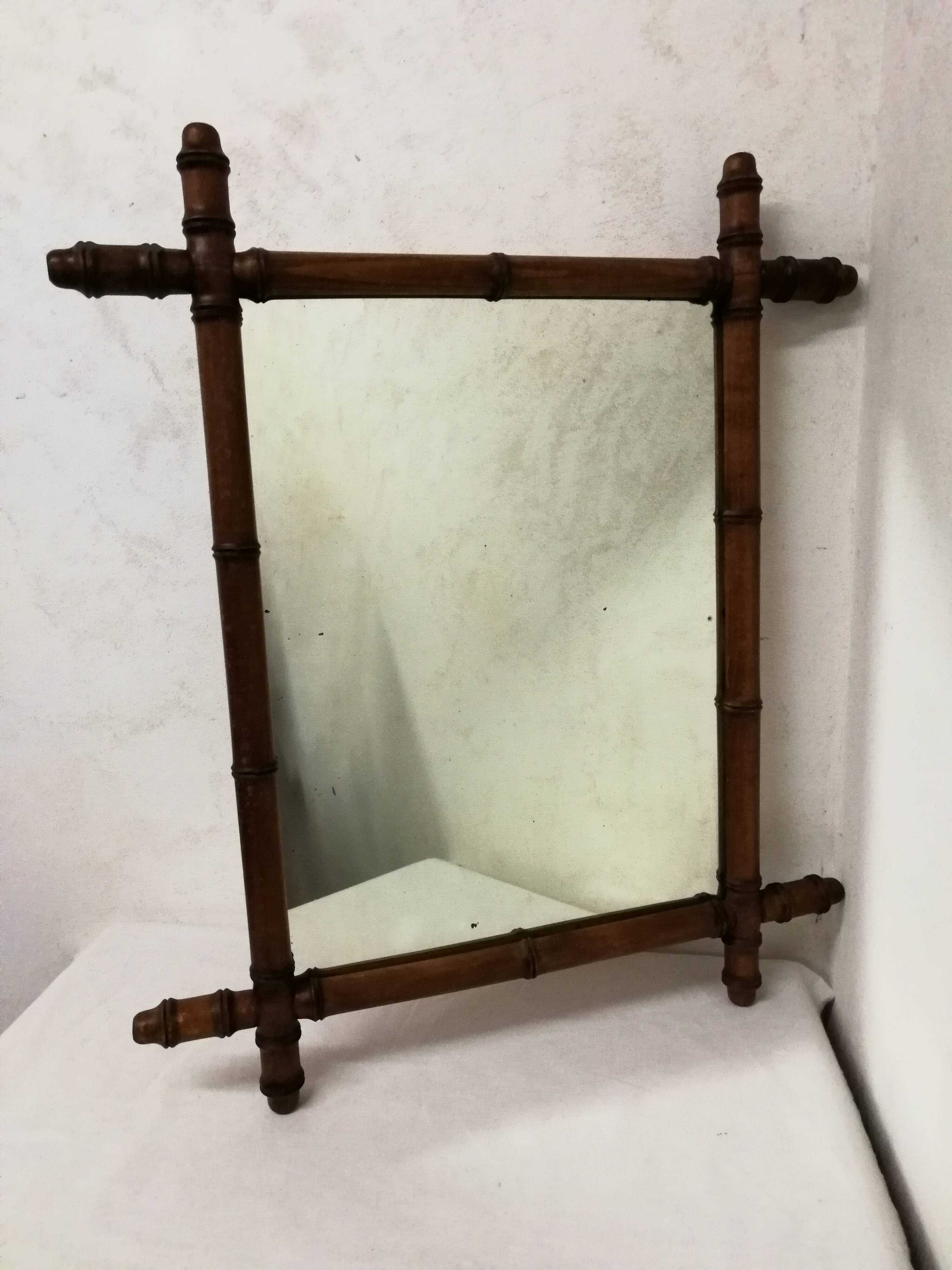 Bamboo imitation wooden mirror