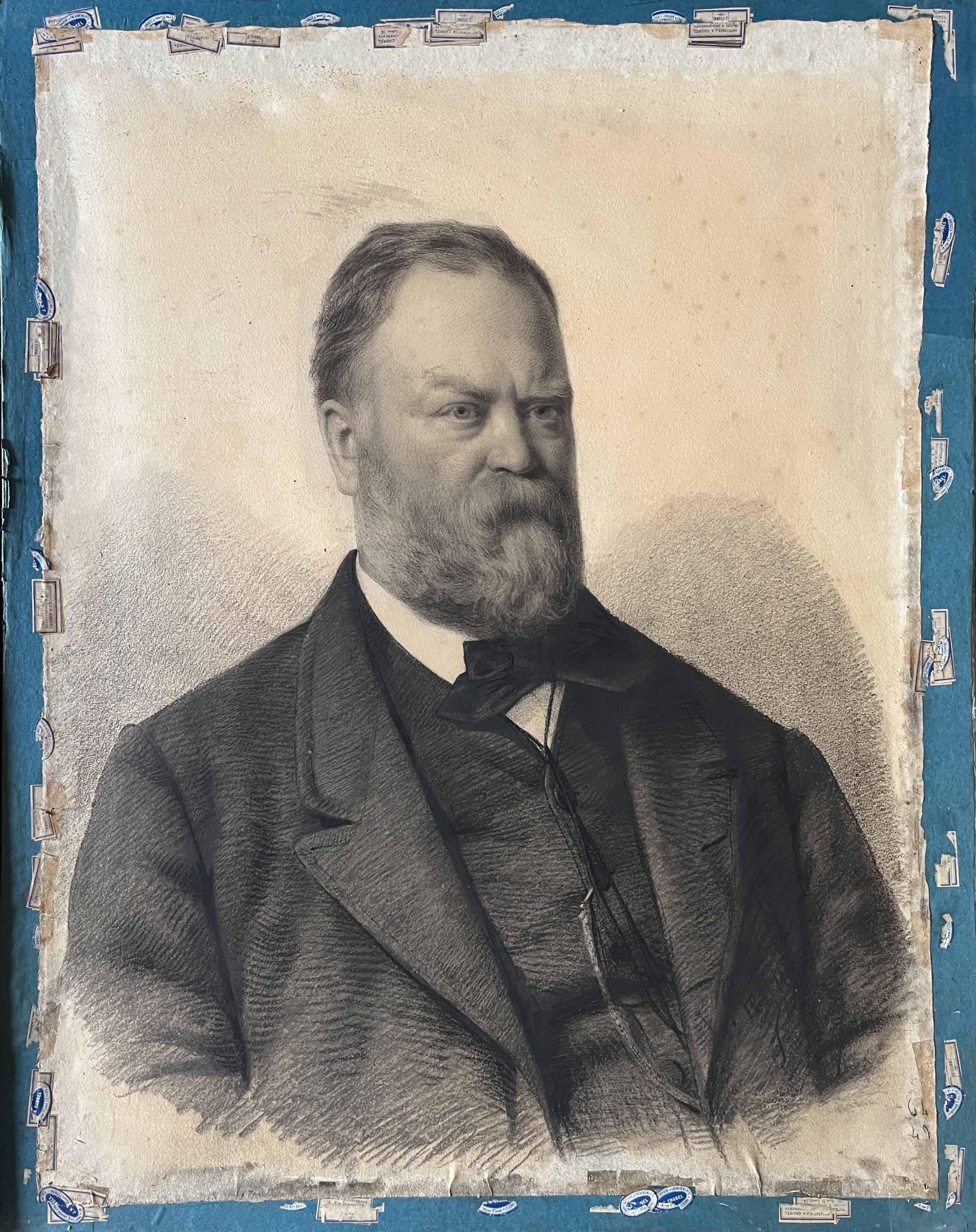 Exceptional painting Family portraits Couple 19th century signed L. Peyion