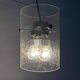 Glass and metal pendant lamp from the German space age by Glashütte Limburg, 1960s.