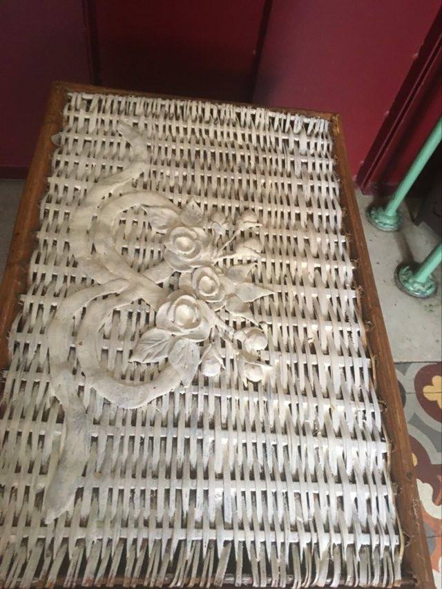 Two-coloured rattan box