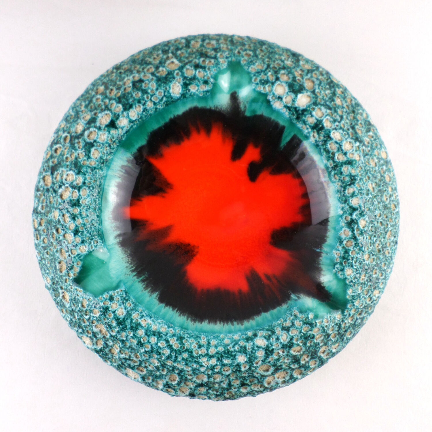 Vallauris ashtray empty ceramic sea foam pockets