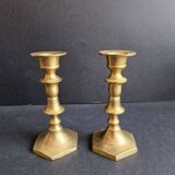 Small pair of brass candlesticks