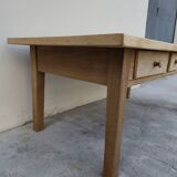Table basse de ferme rustique en chêne massif Aérogommer - 1m18.5
