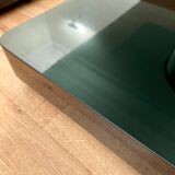 Table basse carrée verre et bakélite