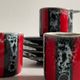 6 vintage luc vallauris art ceramic cups and saucers