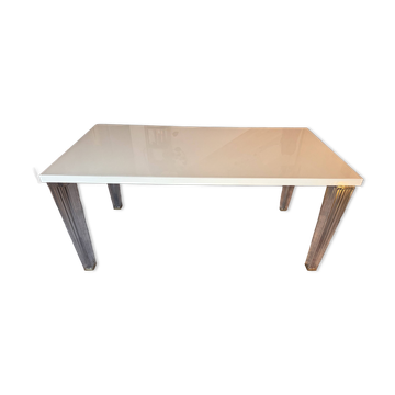 Kartell TopTop Table Philippe Starck – white glass – iconic design