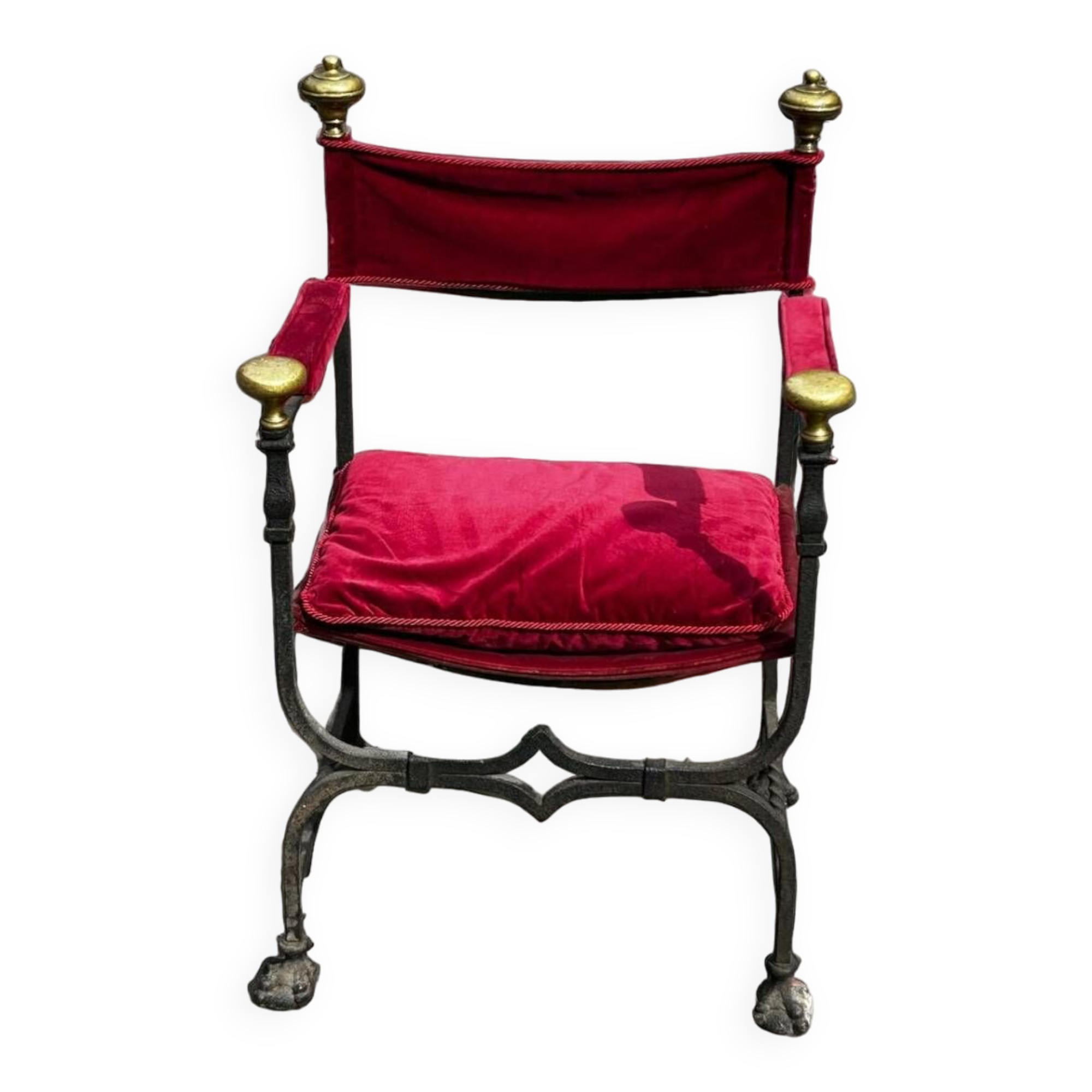 Curule Armchair In Iron And Bronze In The Style Of The 17th Century 20th Century - X Armchair