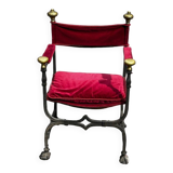Curule Armchair In Iron And Bronze In The Style Of The 17th Century 20th Century - X Armchair