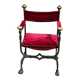 Fauteuil Curule En Fer Et Bronze Dans Le Style Du XVIIème Siècle époque XXéme - Fauteuil En X