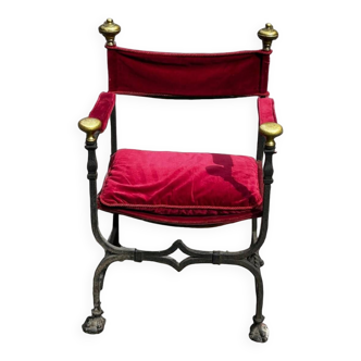 Curule Armchair In Iron And Bronze In The Style Of The 17th Century 20th Century - X Armchair
