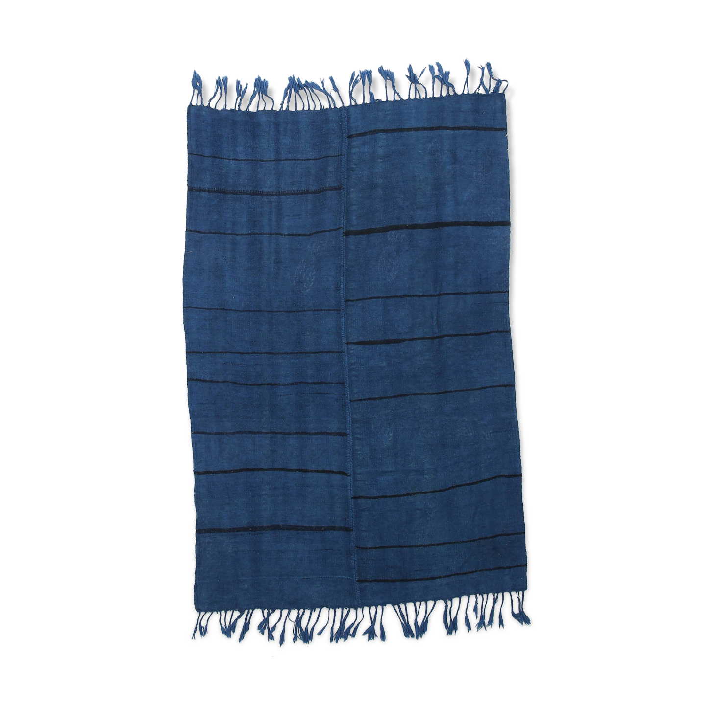 Mid Century Modern Blue Vintage Rug, 147x222Cm