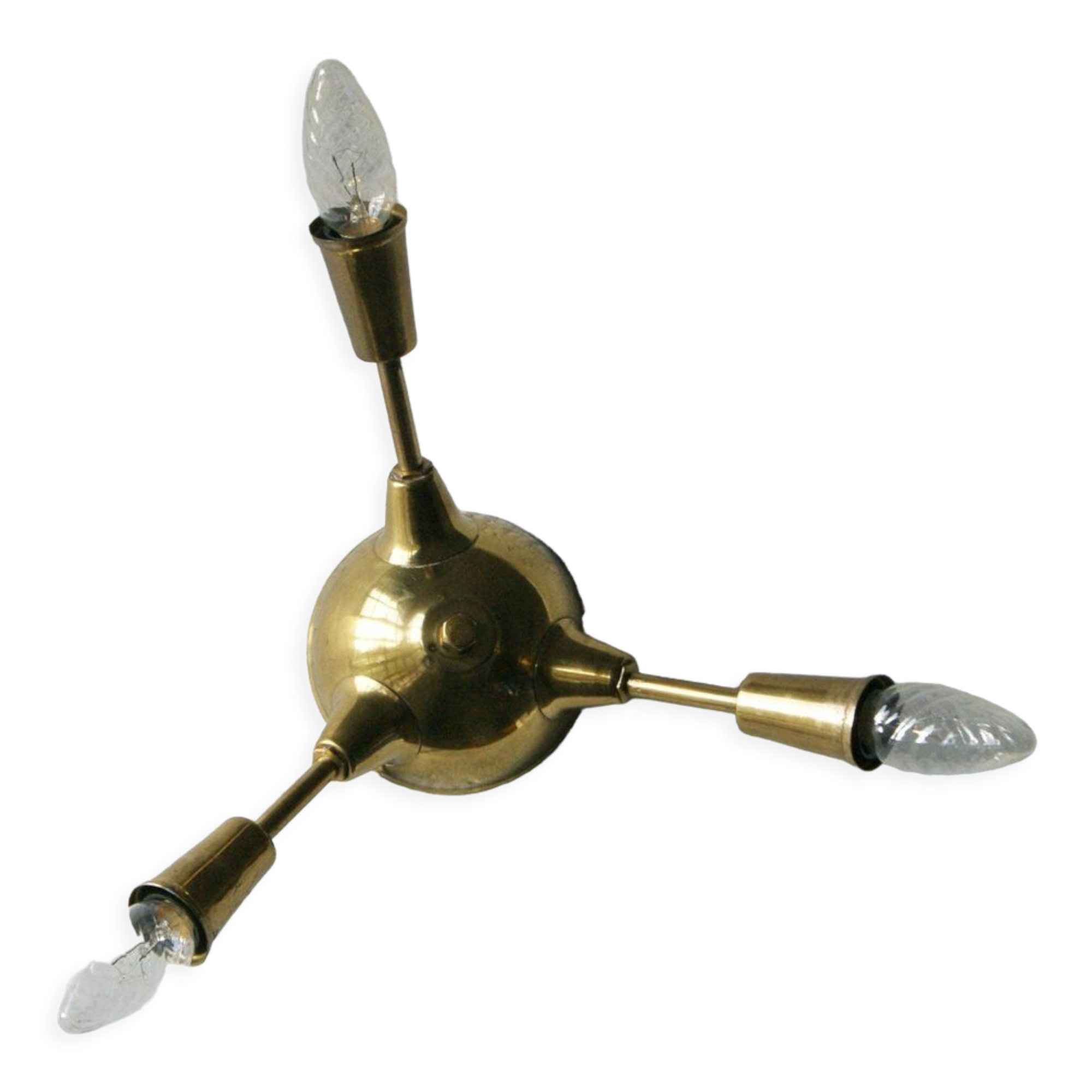 Lampe Spoutnik en laiton italien