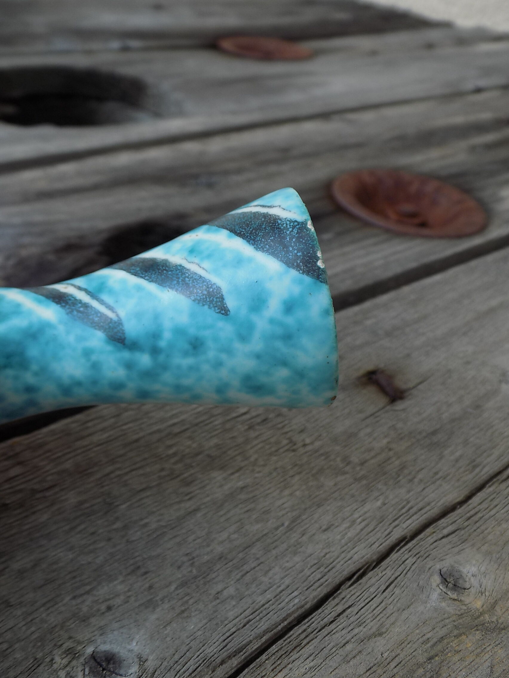 Vallauris fondue pot signed Borty, 1960s