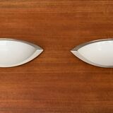 Postmodern German wall lamps from the space age by Glashütte Limburg, set of 2